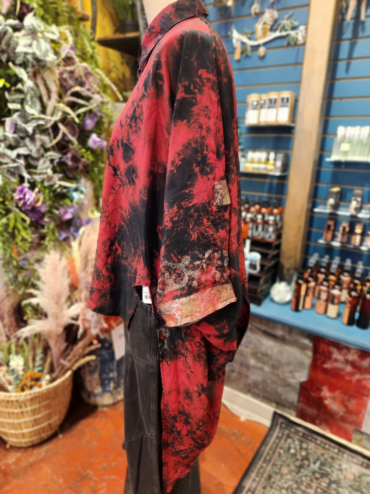 Crepe Sari Summer Nirvana Button Down