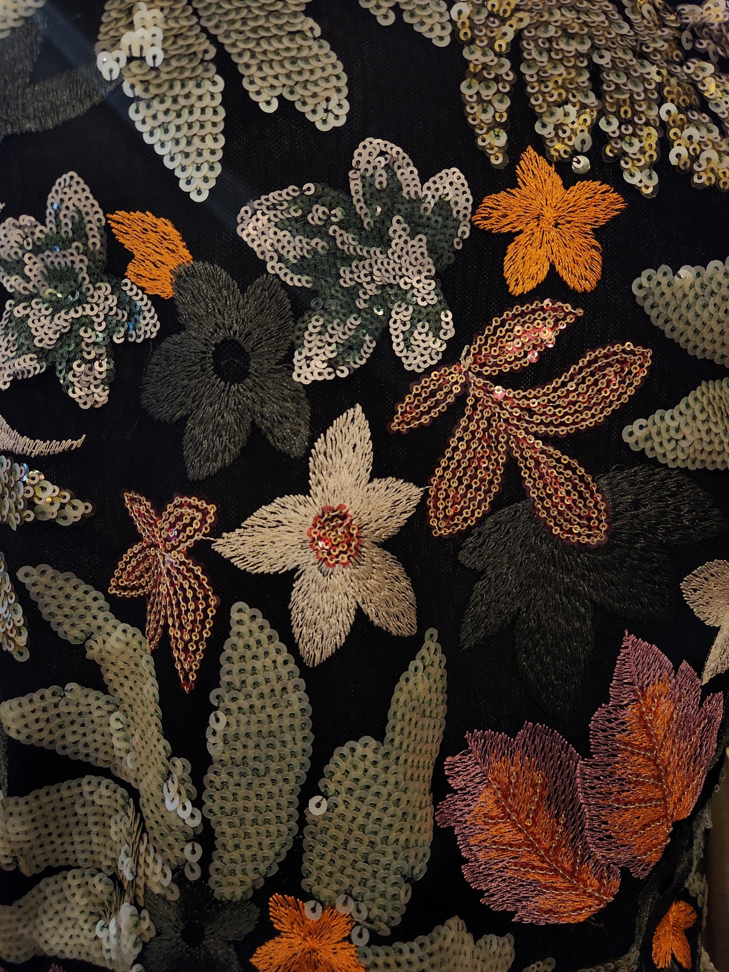 Embroidered Sequin Top