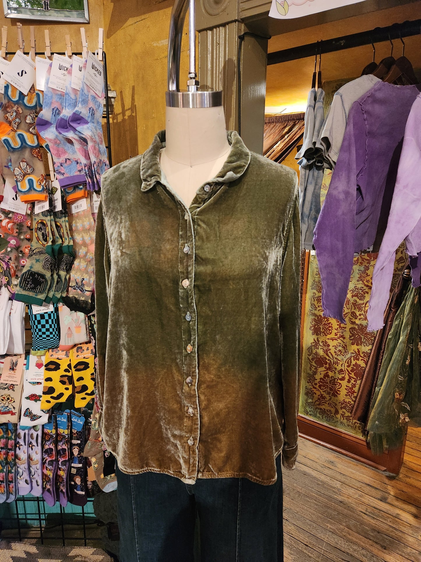 Hand Dyed 'Cutloose' Button Down Top