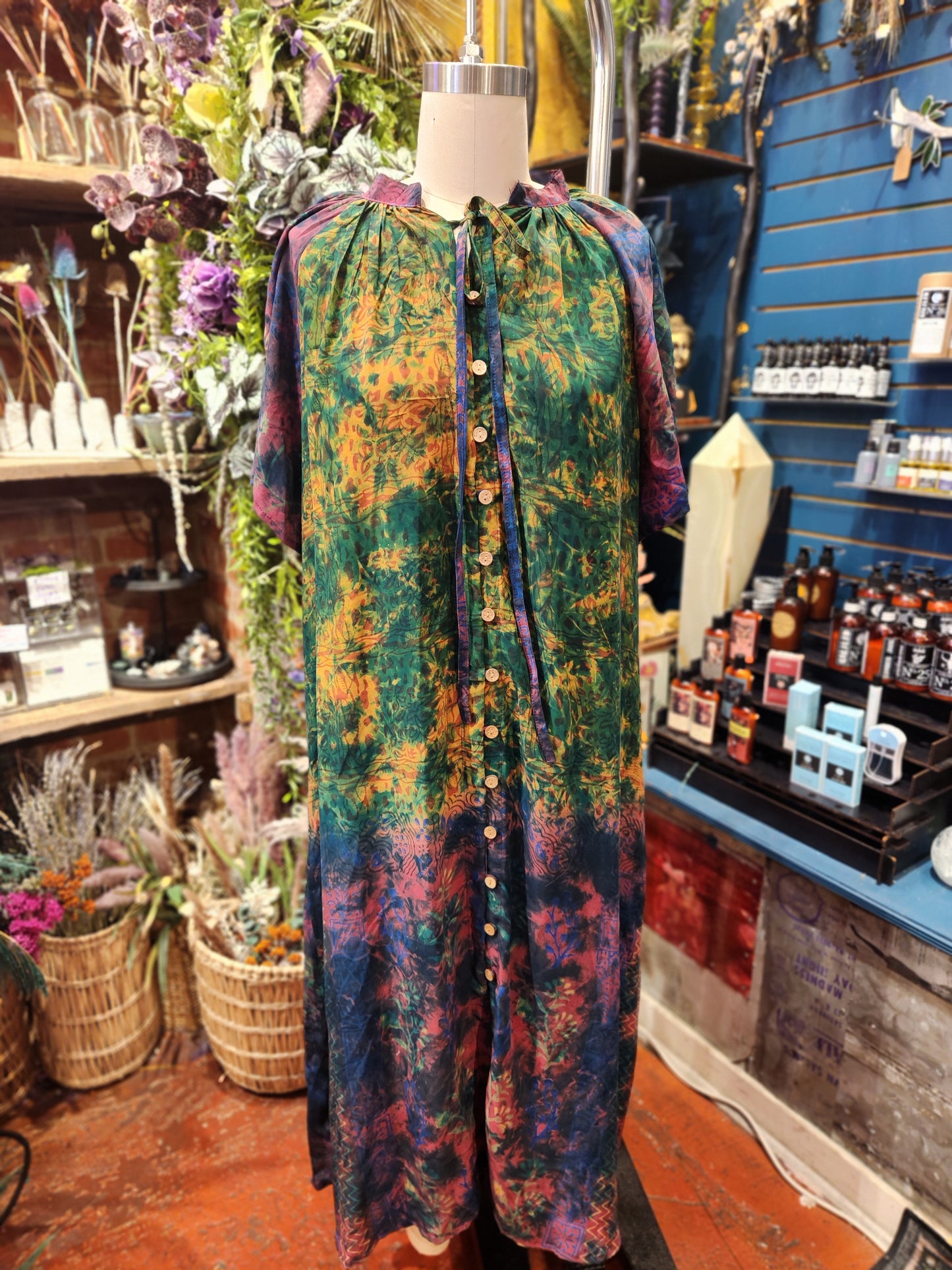 Crepe Sari Summer Woodstock Duster