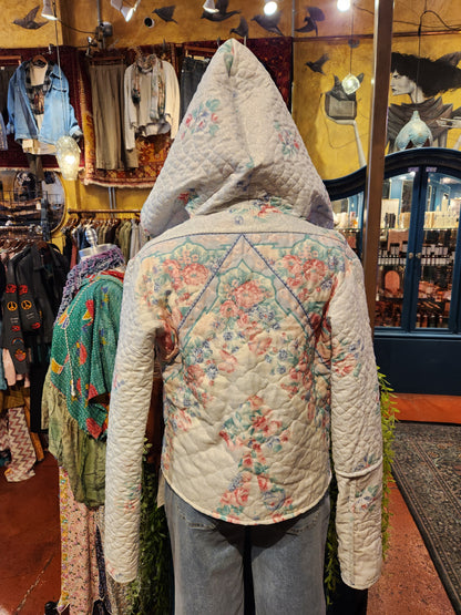 OOAK Pink Hooded Quilt Jacket