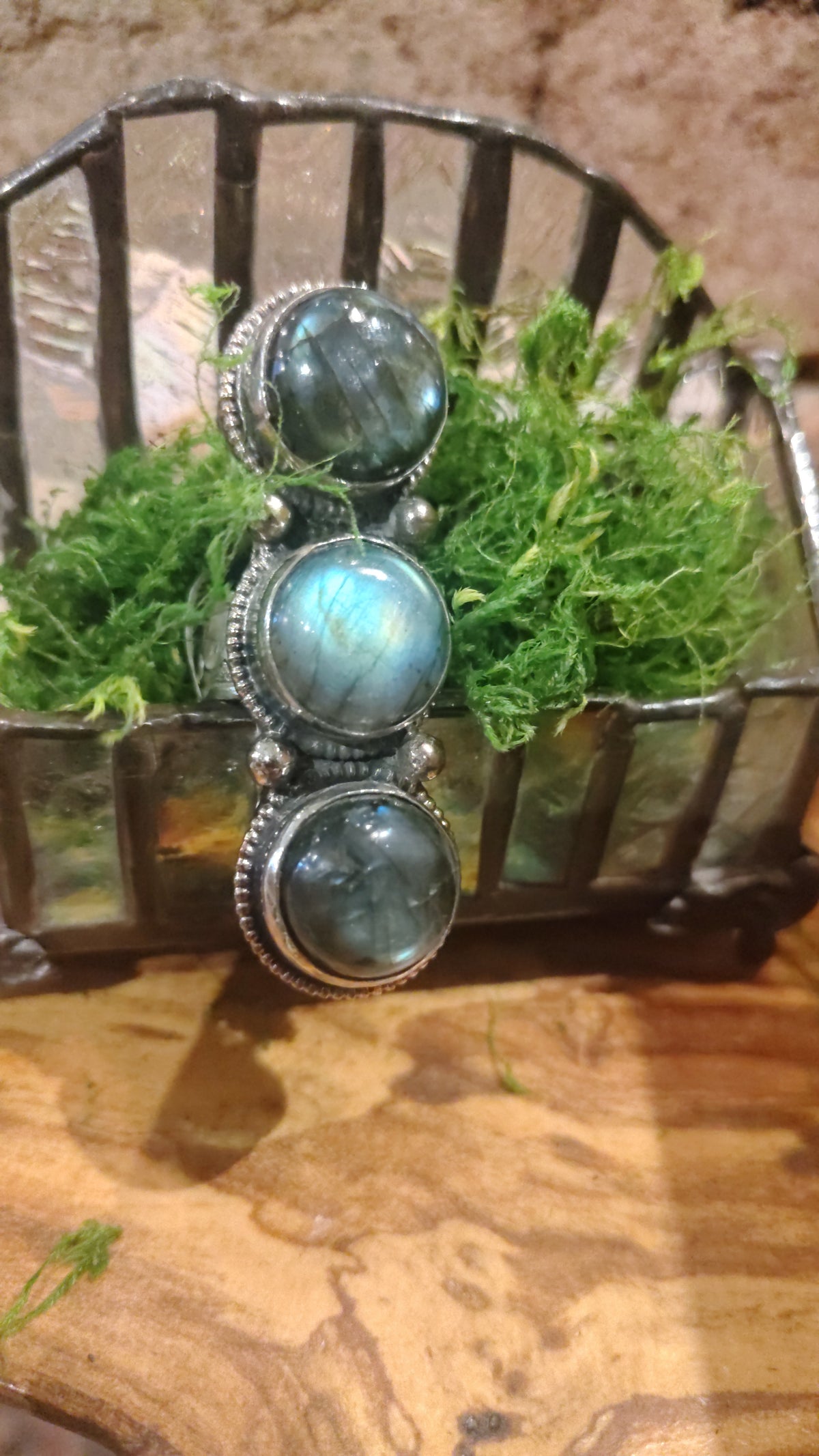 Stacked Labradorite Ring