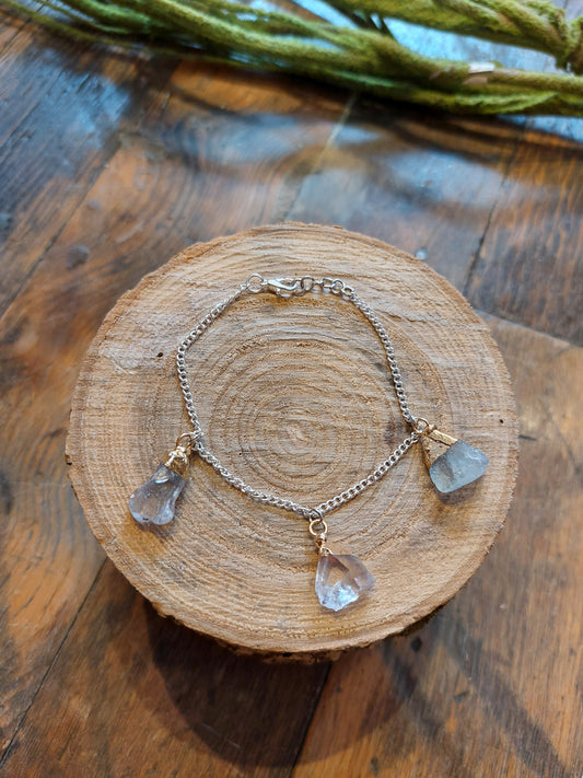 Three Quartz Crystal Bracelet *IV96