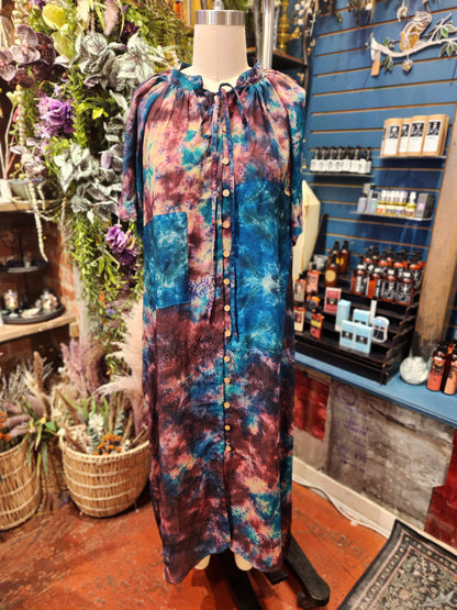 Crepe Sari Summer Woodstock Duster