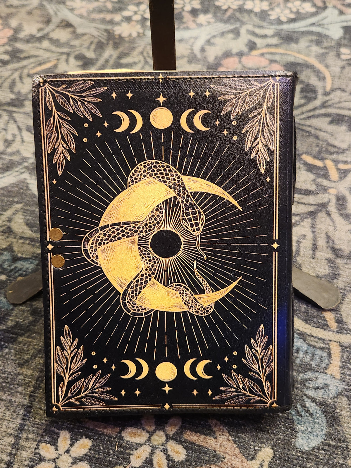 Snake & Moon Journal | Leather Journal | Blank Vintage Journal