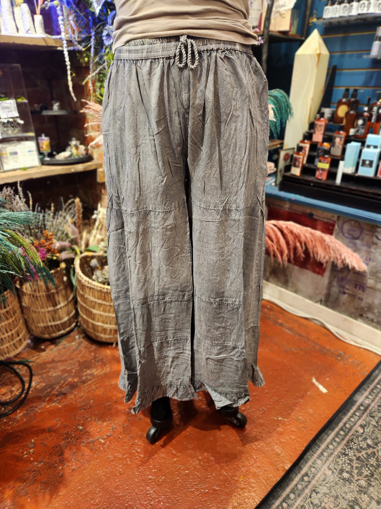 Grey Stone Wash Pant