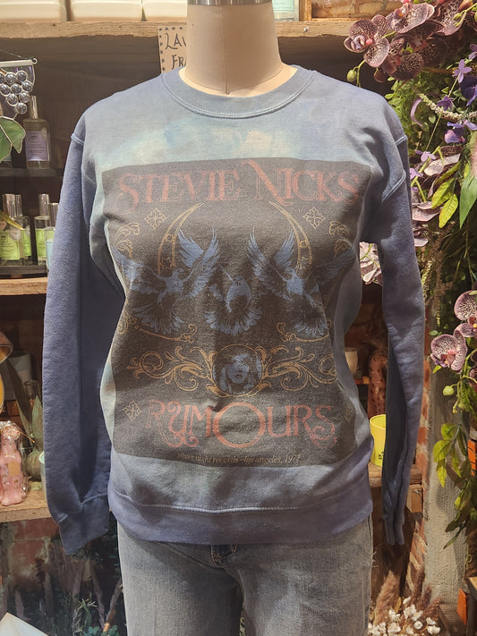 Hand-Dyed Stevie Nicks Graphic Print Sweatshirt