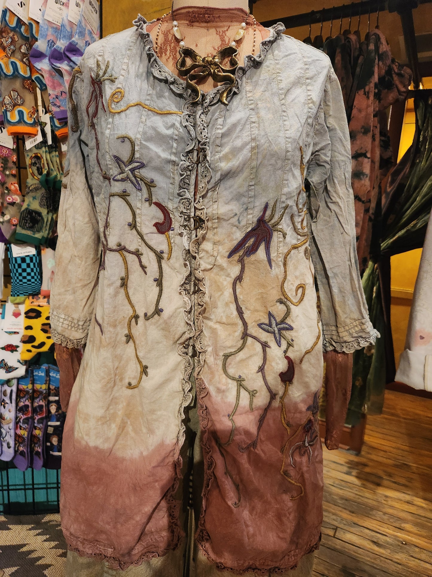 Hand Dyed 'Paperlace' Duster