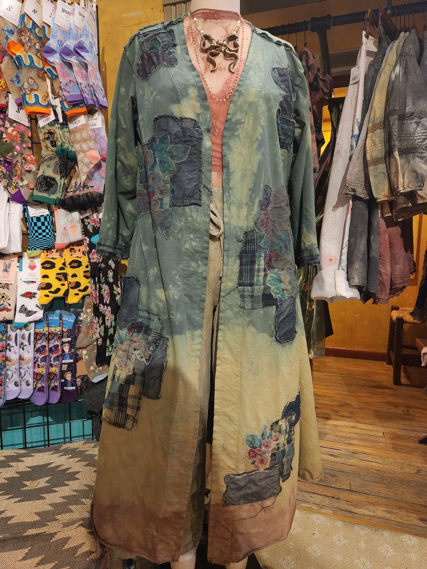 Hand Dyed 'Paperlace' Patchwork Duster