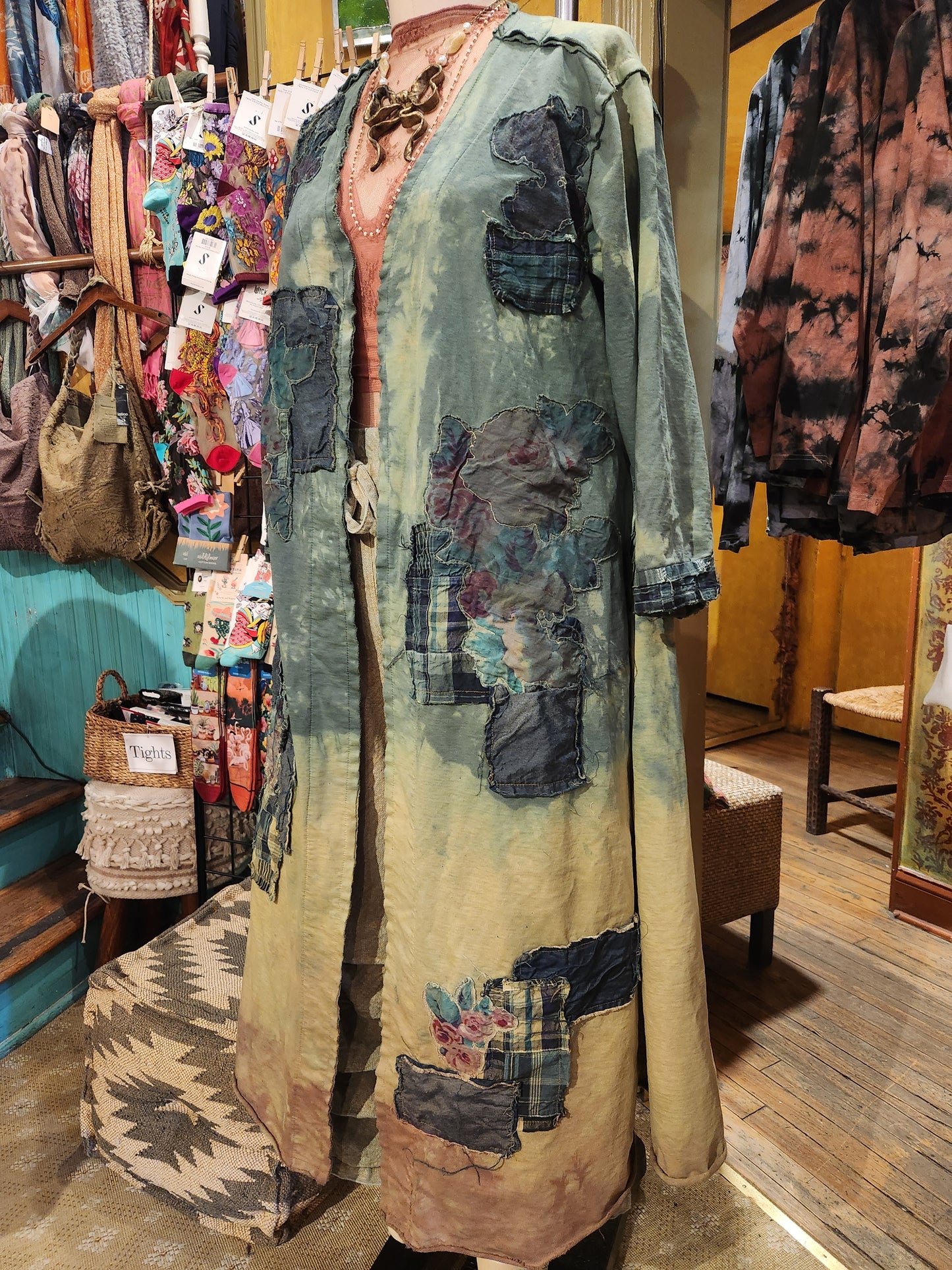 Hand Dyed 'Paperlace' Patchwork Duster