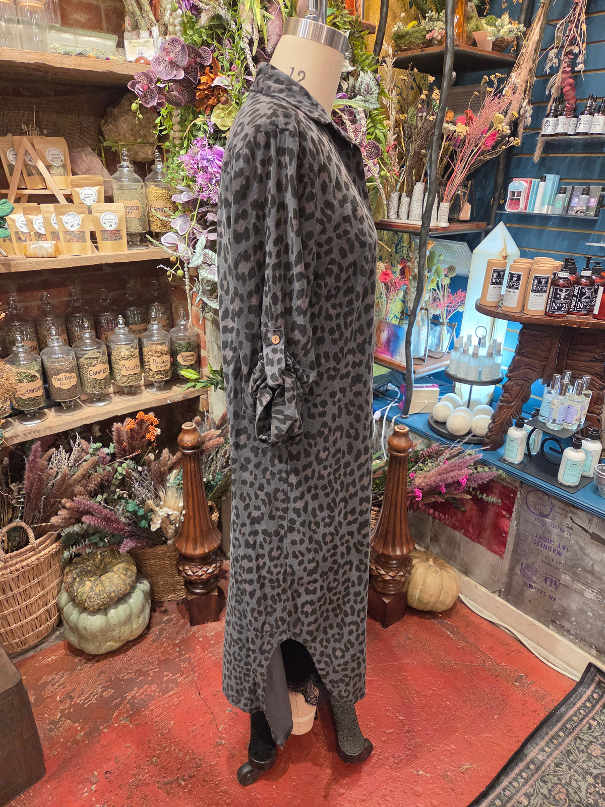 Saga Animal Print Shirt Dress