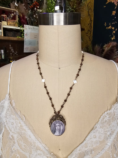 Virgin Mary Beaded Necklace