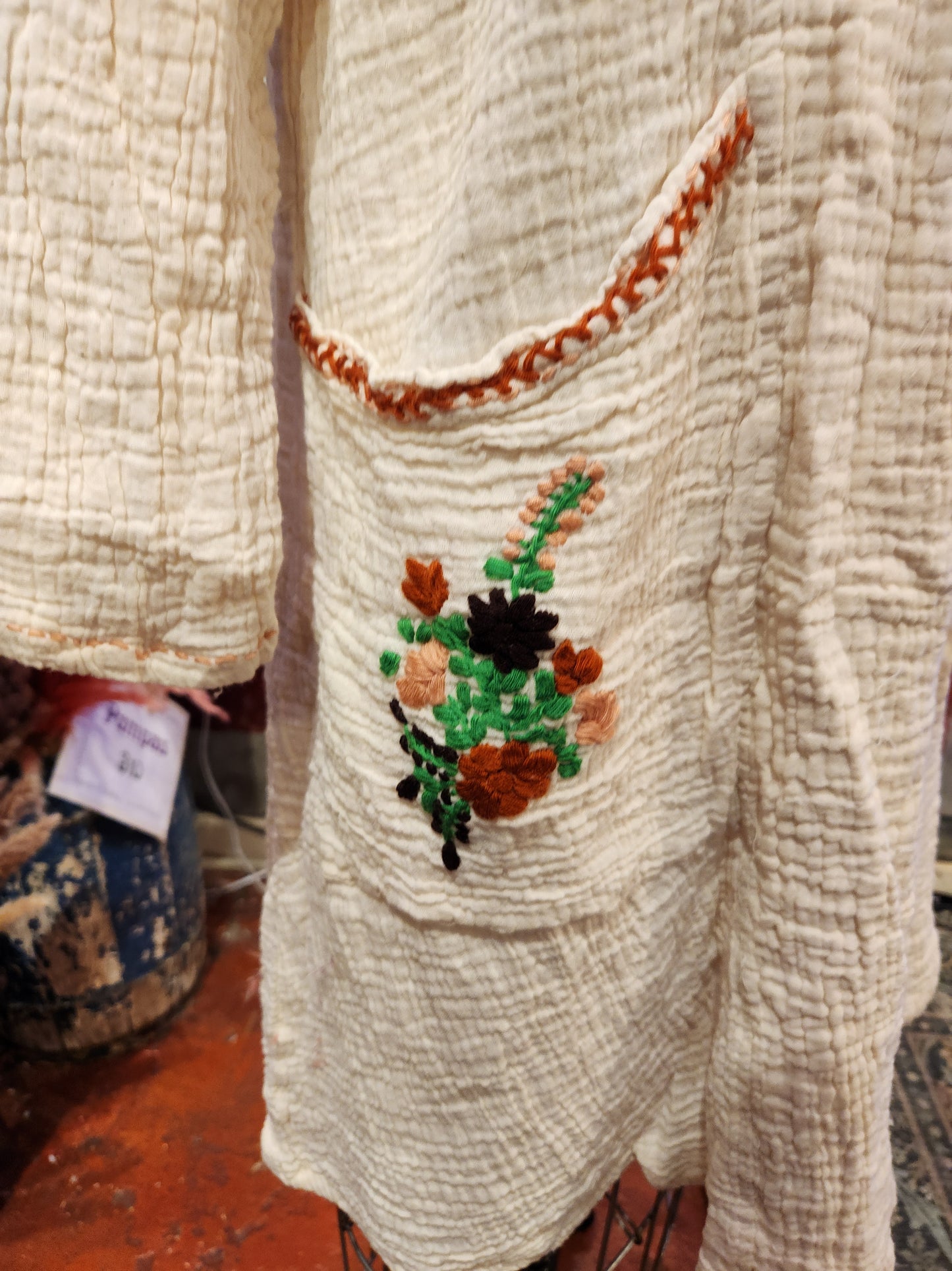 The Emily ( Duster With embroidered Pockets )