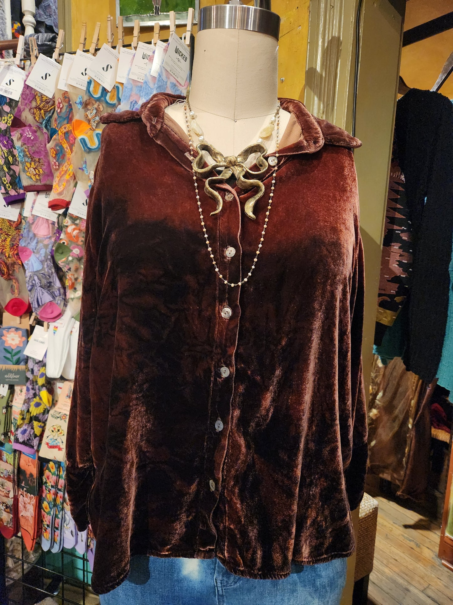 Hand Dyed 'Cutloose' Button Down Top