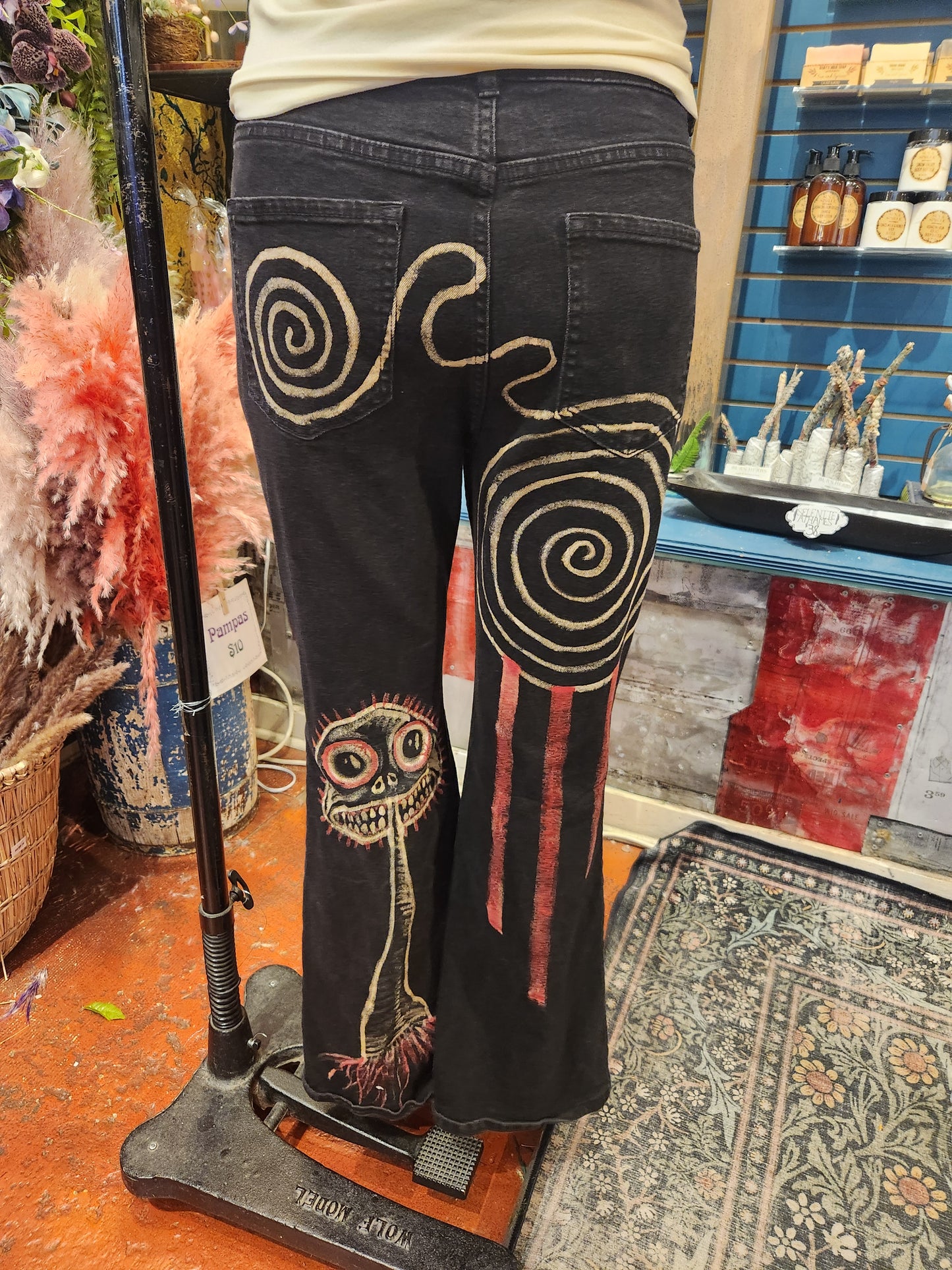 Traumatism Art Roe Bell Bottom Jean