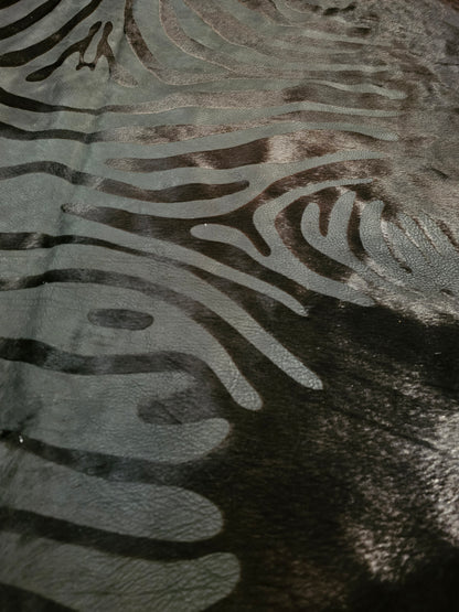 Zebra Print Cowhide Rug