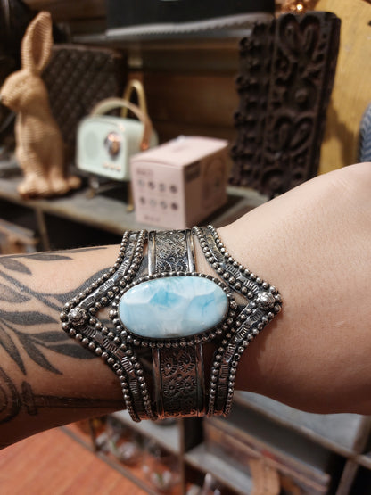 #56 Larimar Silver Cuff*