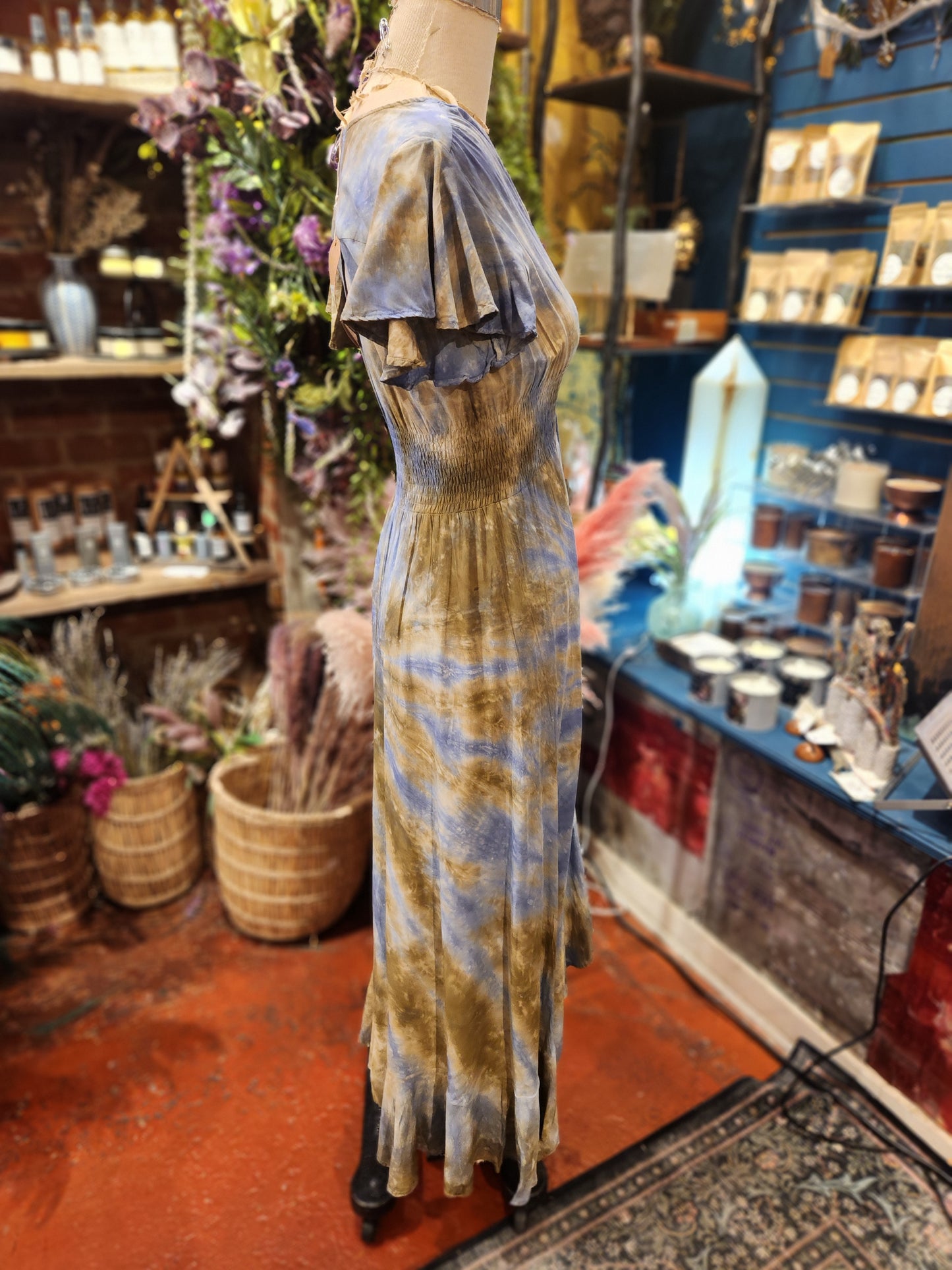 Rhythm & Blues- Tie Dye Maxi Dress