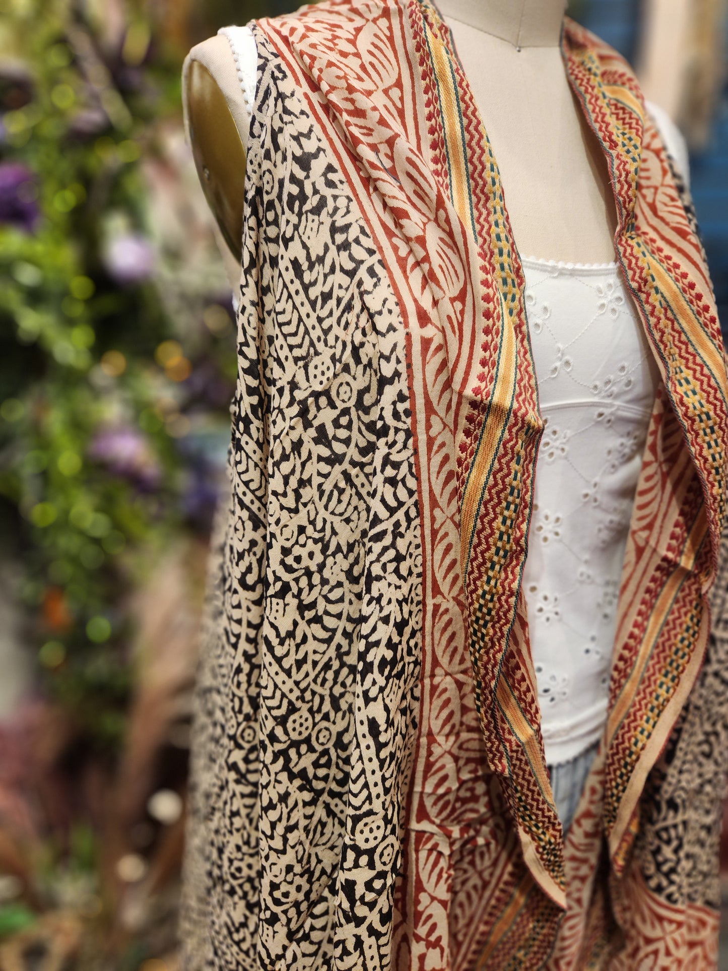 Bagru  Long Vest ( multiple colors available )