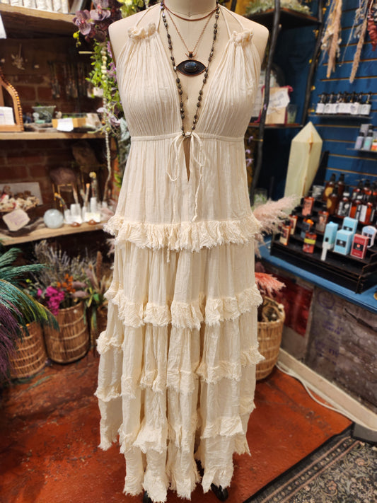 Ivory Ruffle Dress