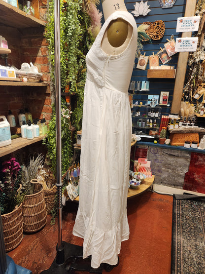 Applique Detail Bodice, Empire Seam, Maxi Dress