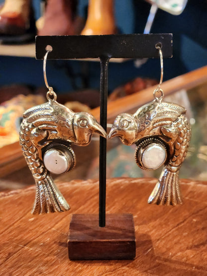 Bird with Pearl Earrings - Multiple Styles