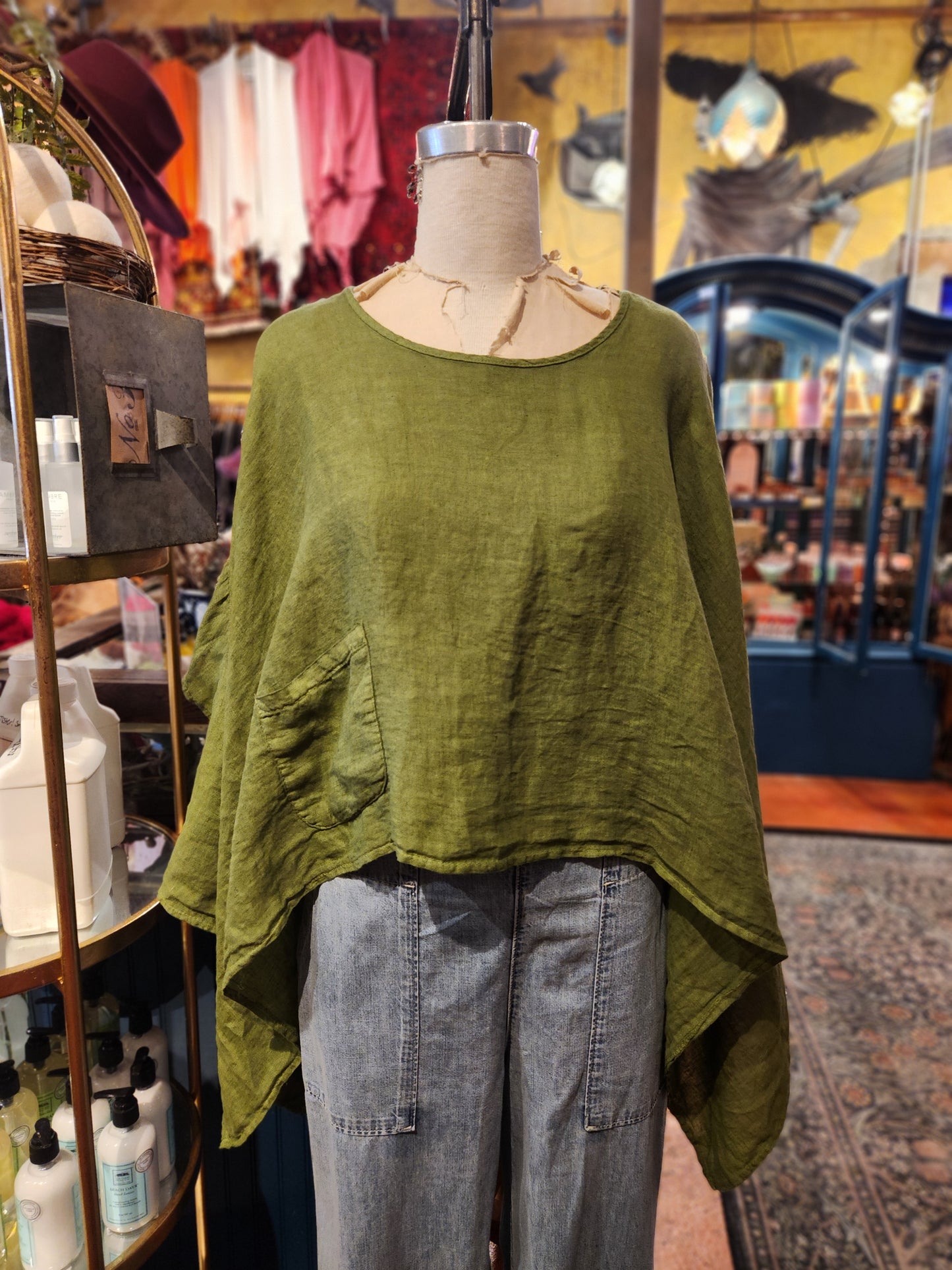 One Pocket Cape Top