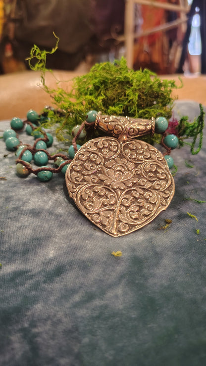 Two Birds Turquoise Necklace