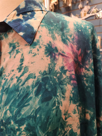 Crepe Sari Summer Nirvana Button Down