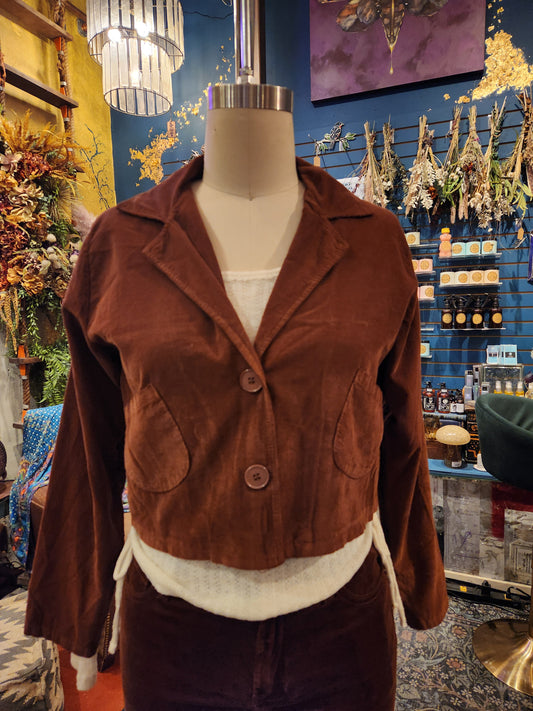 Corduroy Crop Jacket - Ginger