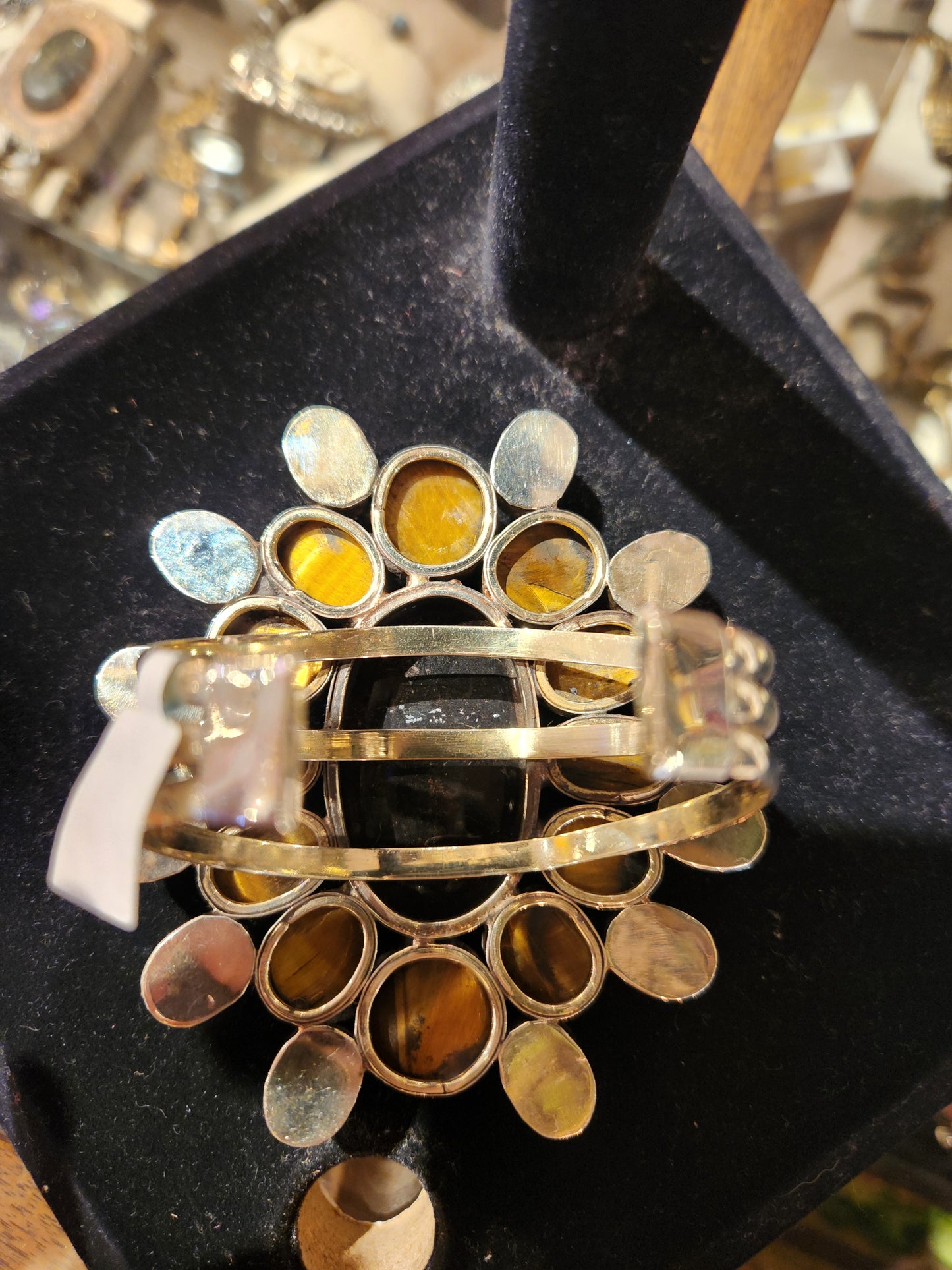 Onyx and Tigers Eye Statement Cuff