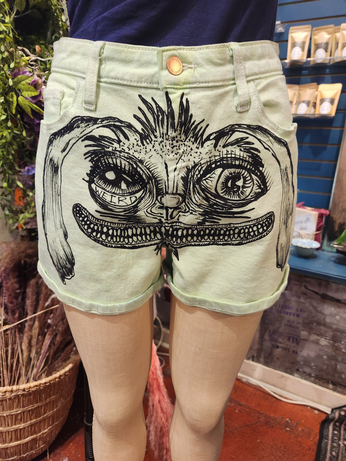 Traumatism Art Minty Fresh Hare Shorts