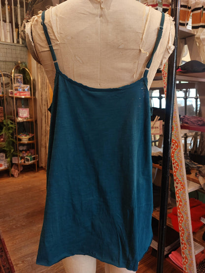 Cami with Lace Inset and Raw Edges