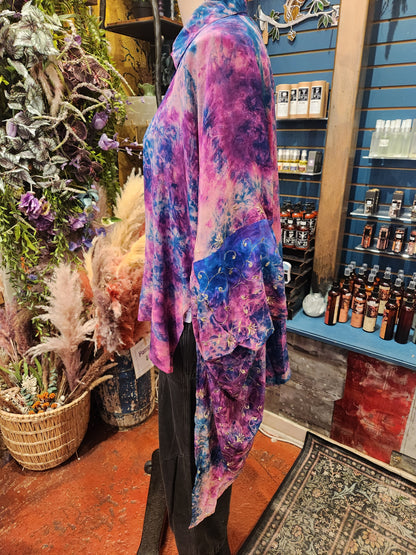Crepe Sari Summer Nirvana Button Down