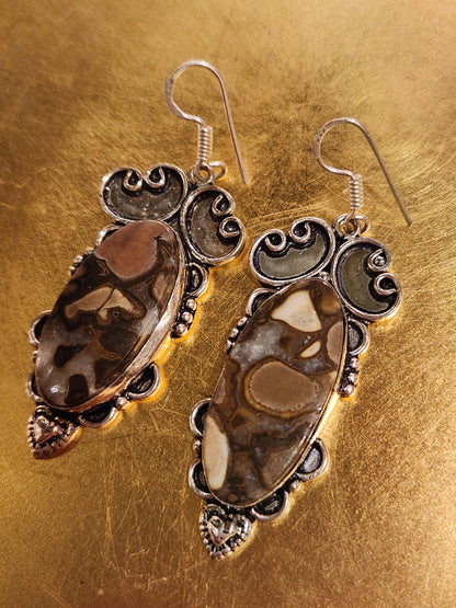 Agate Dagger Dangle Earrings