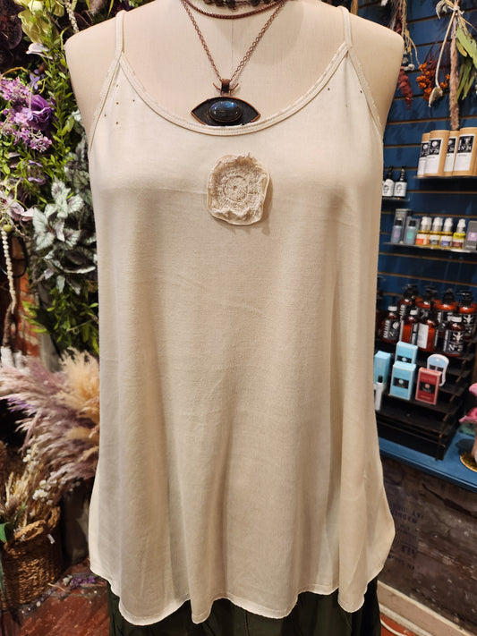 Lace Floral Inset Cami