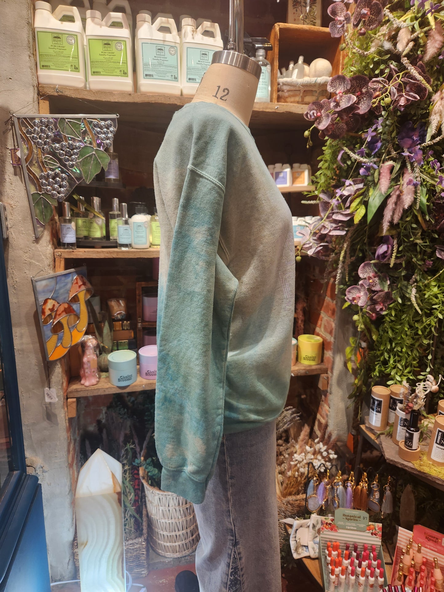 Hand-Dyed The Cure Graphic Print Sweatshirt