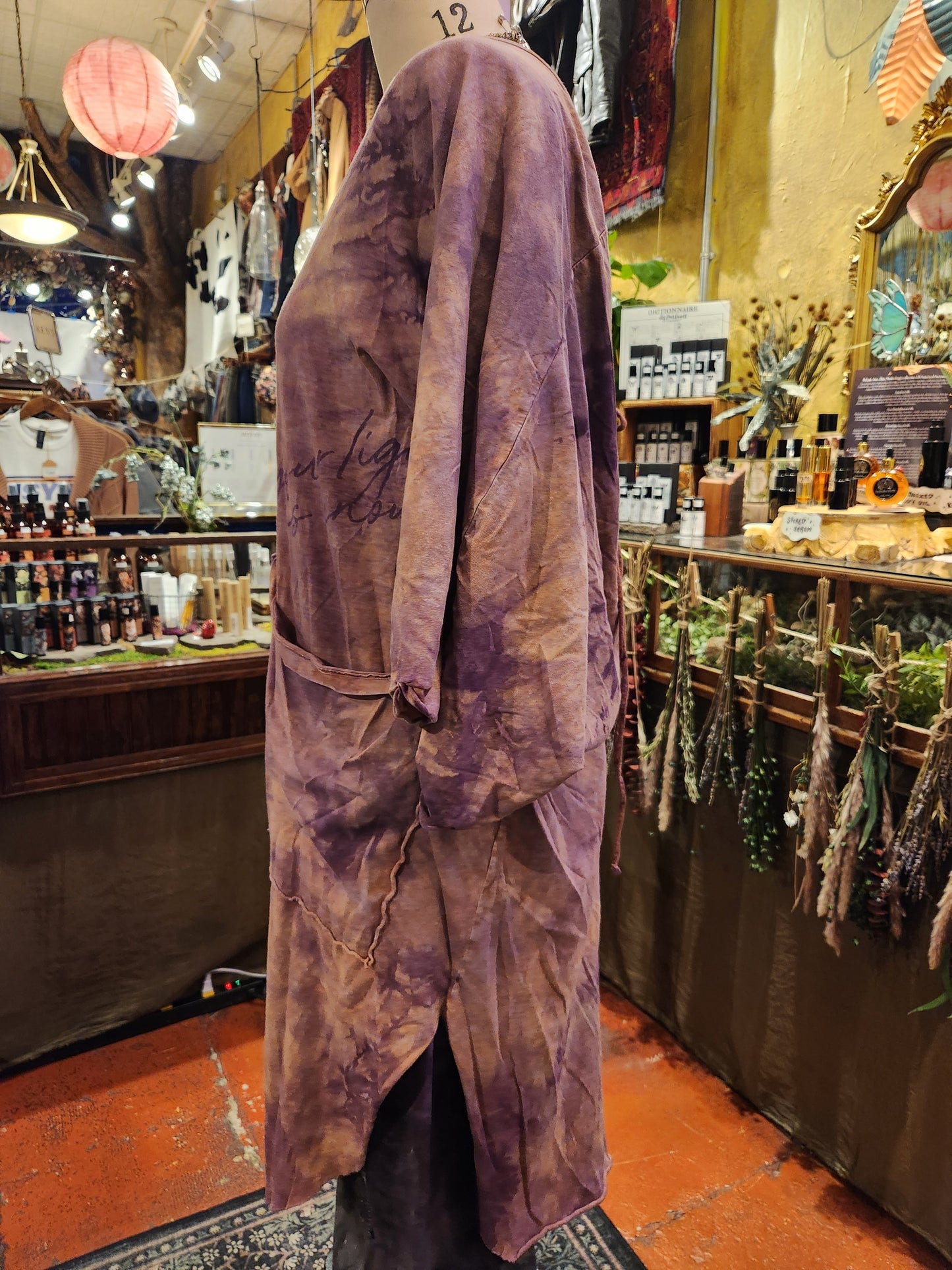 Hand Dyed Dream Split Muu Tee - Purple