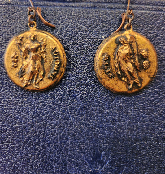 Seasons of Wither Handmade Artisan Earrings - Antiqued Copper