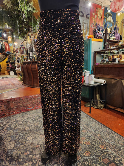 Pantaloni Paillettes Rame Sequin Pants