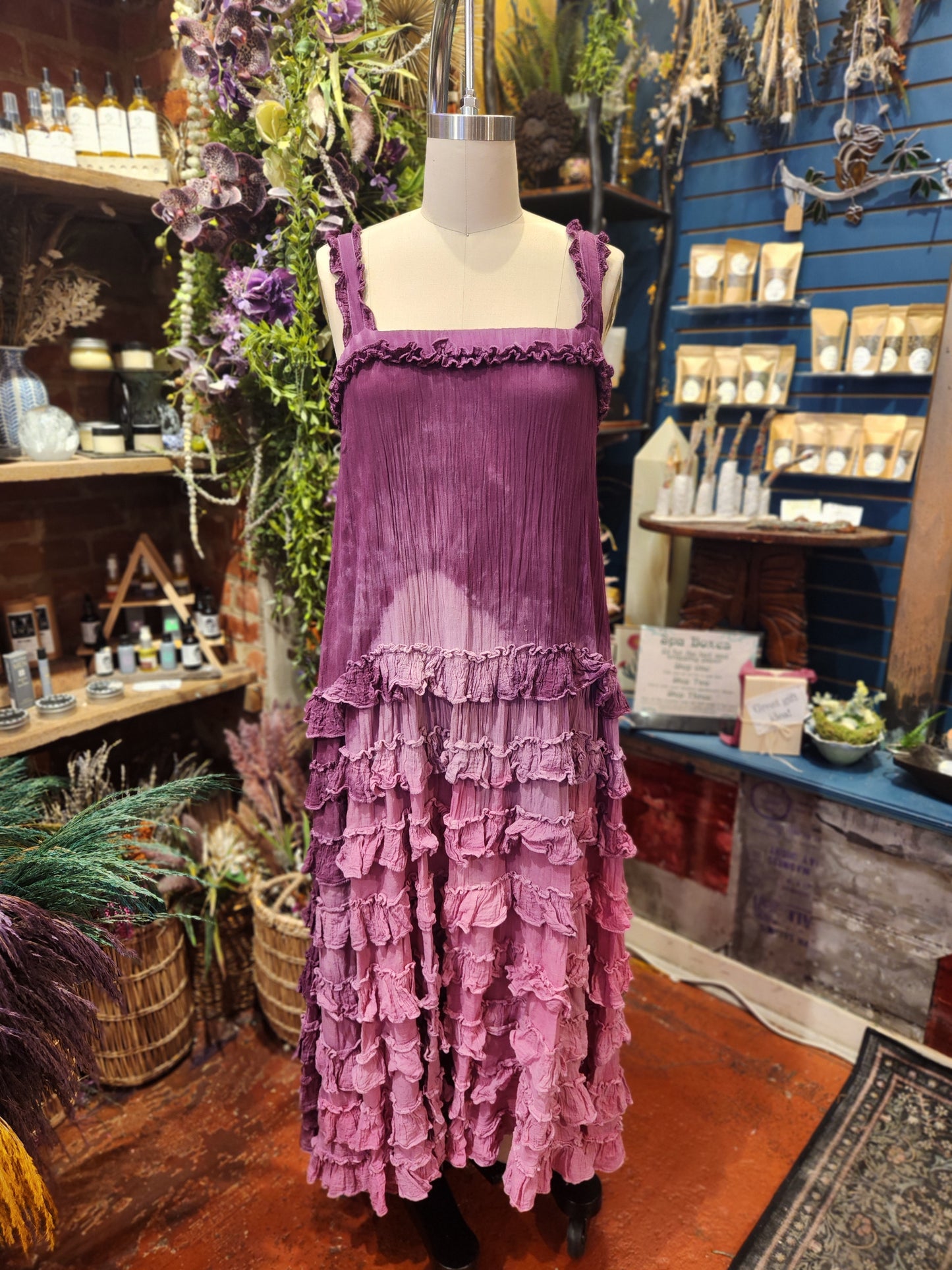 Strawberry Breeze Ruffle Dress