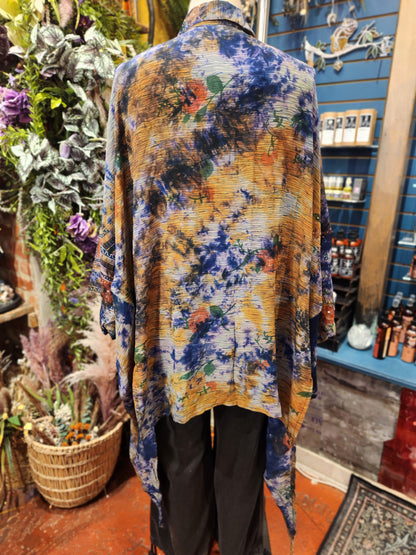 Crepe Sari Summer Nirvana Button Down