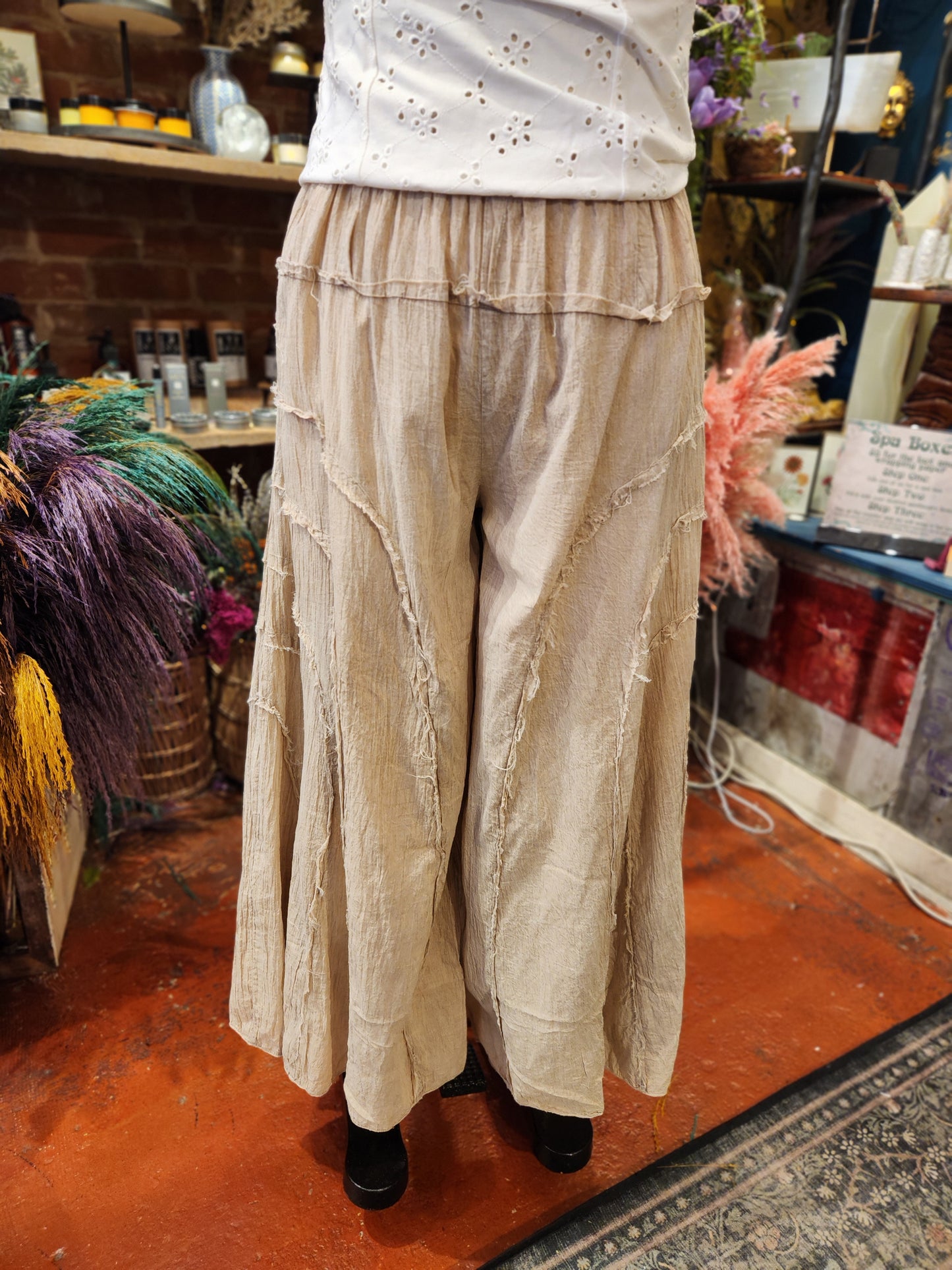 Bridge Over Water  Cotton Pant  ( multiple colors available )