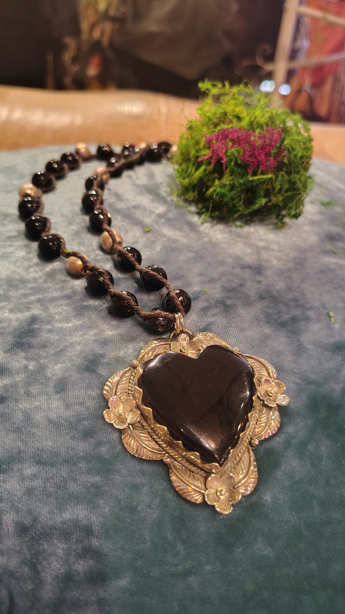 Onyx Heart Necklace