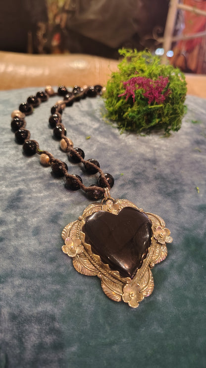 Onyx Heart Necklace