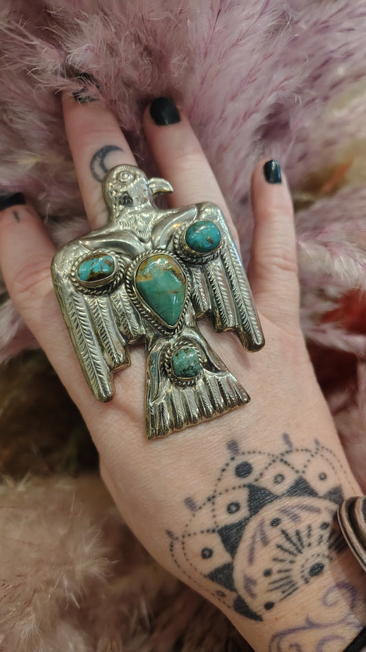 Thunder Bird Turquoise Ring
