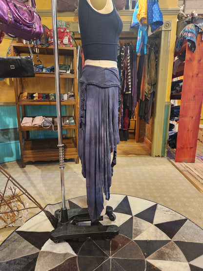 Maxi Athena Skirt - Blue Gray w/ Braided Tie