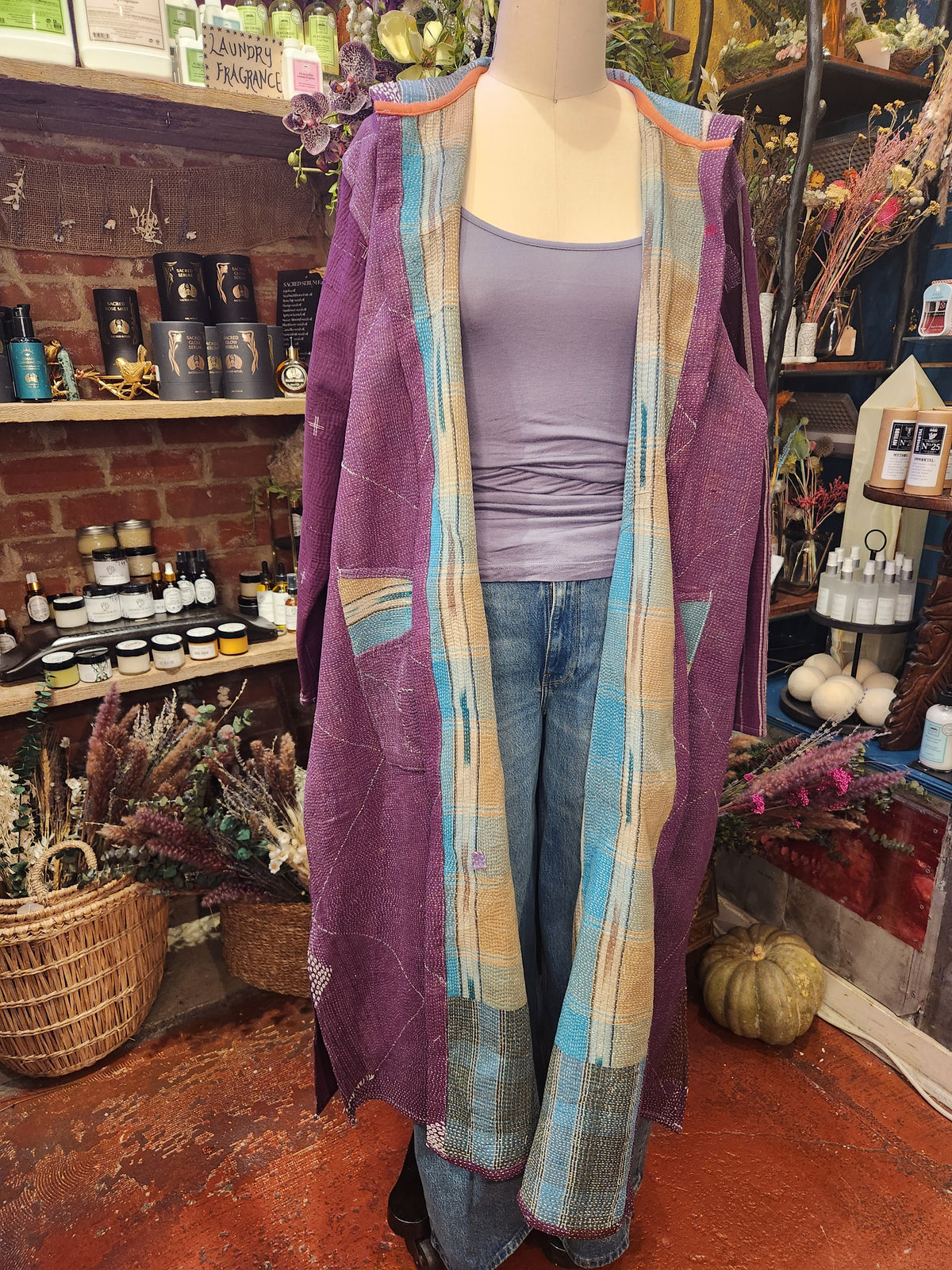 Fine Kantha Rising Sun Coat 1125 212