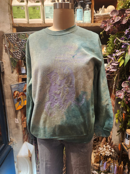 Hand-Dyed The Cure Graphic Print Sweatshirt