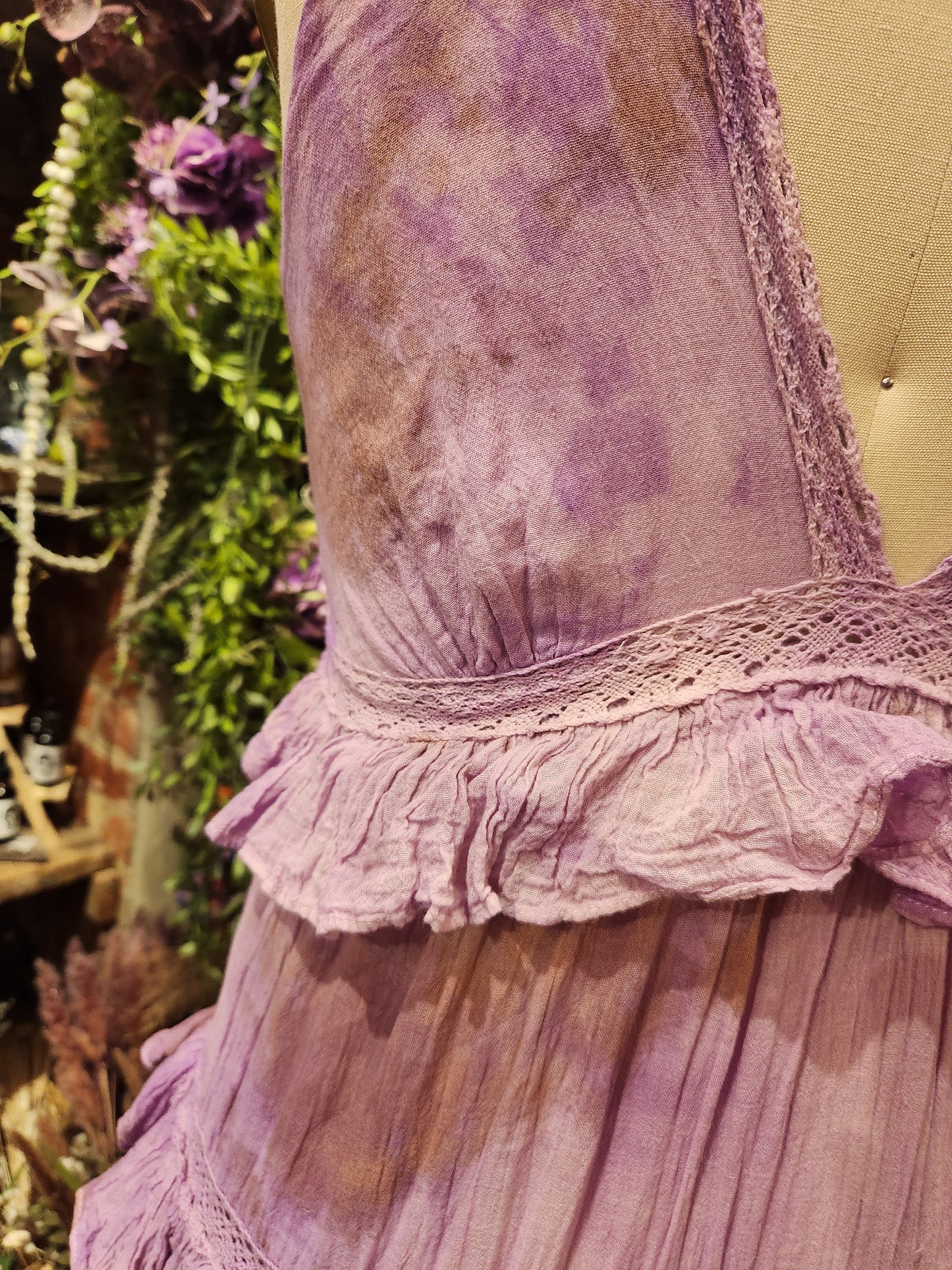 Purple Paradise Ruffle Dress